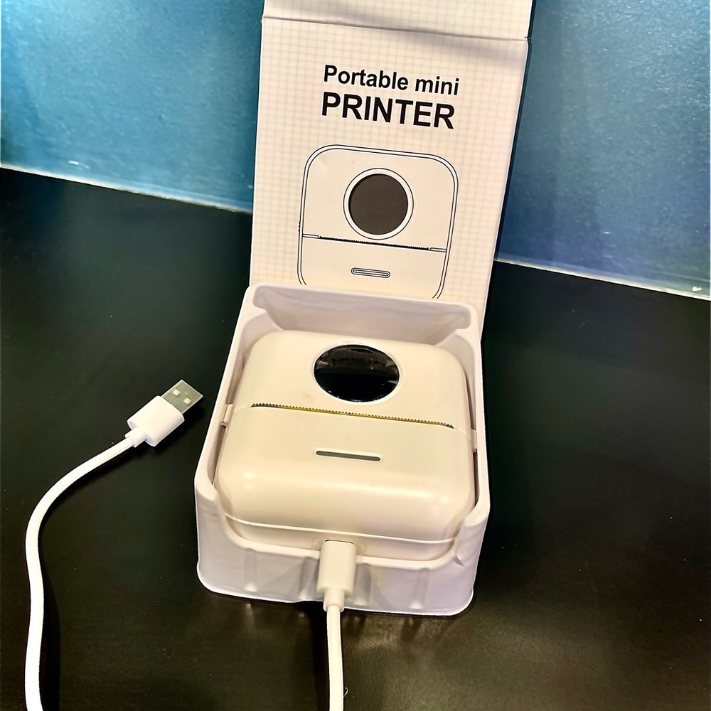 Portable Mini Printer with USB Cable